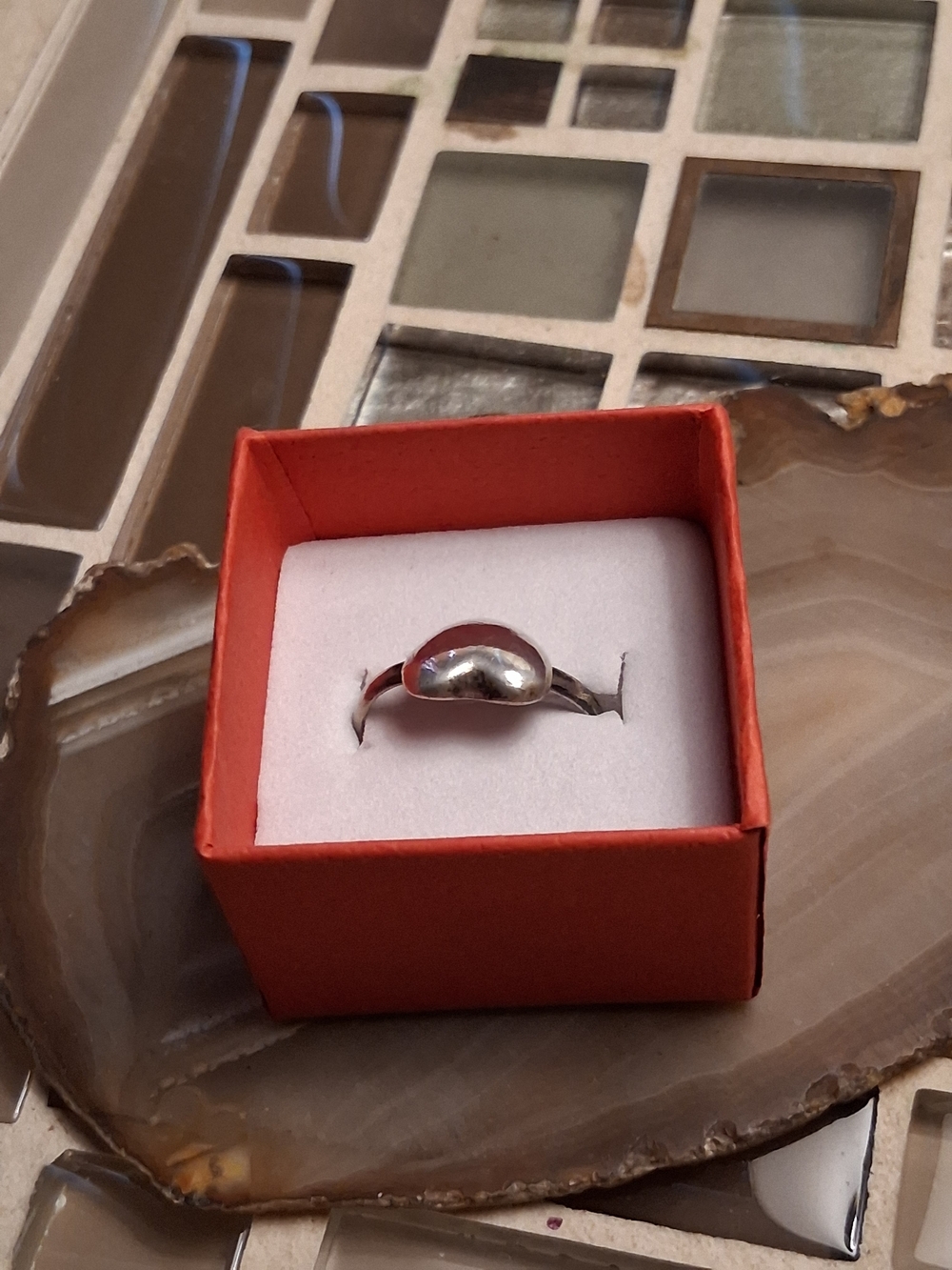 Polished Heart Sterling Ring in Silver - Women's Heart Jewelry - Picture 4 of 10